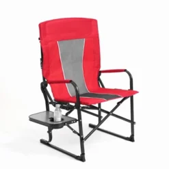 FURNIinspire Outdoor Portable Chairs Camping Chair Directors Chair, Oversized Portable Folding Chair With Side Table, Red, 27.56"*24.41"*43.31" -Home Haven Furniture Store GUEST ace9bf9e 088f 46c7 b3bb 69acb5d2f183