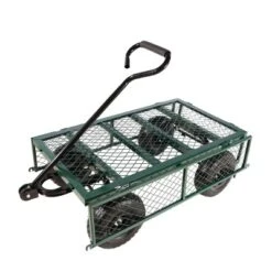FURNIinspire Wheelbarrows And Lawn Carts Double Fence Utility  Cart Wagon Cart Garden Cart, Ideal For Outdoor Activities, Green, 41“*20"*39" -Home Haven Furniture Store GUEST aff8c179 2685 4ba0 a345 3493c894a2da