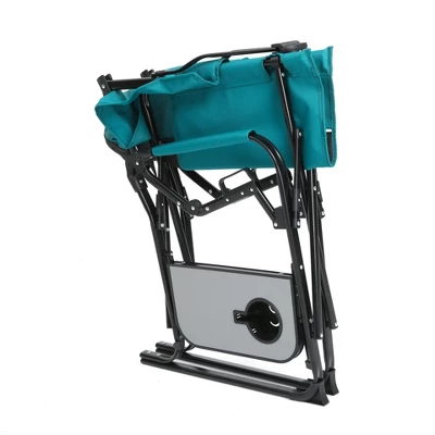 FURNIinspire Outdoor Portable Chairs Camping Chair Directors Chair, Oversized Portable Folding Chair With Side Table, Blue, 27.56"*24.41"*43.31" 5 FURNIinspire Outdoor Portable Chairs Camping Chair Directors Chair, Oversized Portable Folding Chair With Side Table, Blue, 27.56"*24.41"*43.31" - Image 3