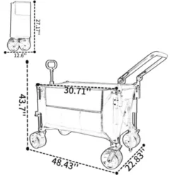 FURNIinspire Outdoor Serving Carts Multi Functional Push Pull Folding Wagon Cart With Rotating Handle All-Terrain Wheele, Gray, 48.43"*22.83"*43.7" 8 FURNIinspire Outdoor Serving Carts Multi Functional Push Pull Folding Wagon Cart With Rotating Handle All-Terrain Wheele, Gray, 48.43"*22.83"*43.7" -Home Haven Furniture Store GUEST b14cbda7 9775 4de8 a5bc 2d9b435787bb