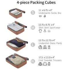 FURNIinspire Bag And Luggage Sets 4 Piece Luggage Set, Carry On Luggage Suitcase With 4 Packing Cubes, Travel Luggage, White, 16.69"*12.4"*29.72" -Home Haven Furniture Store GUEST b16431e7 a173 465d ab18 647c39a5c6f0