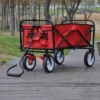 FURNIinspire Wheelbarrows And Lawn Carts Folding Wagon Cart, Collapsible Garden, Beach And Shopping Utility Cart With Handle, Red, 41“*21"*46" -Home Haven Furniture Store GUEST b1ae8c09 896f 456e 8499 8507284d23c5