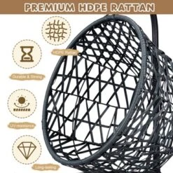 FURNIinspire Pet Beds Cat Swing Bed With Stand, Cushion, Rattan Wicker Cat Egg Chair, Indoor Cooling Pet Bed Dog Bed, Green, 19.3"*19.3"*28.7" -Home Haven Furniture Store GUEST b1e50cb5 38e4 4f05 ba5e 5ae4c68685ef