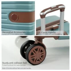 FURNIinspire Bag And Luggage Sets 3 Piece Carry On Luggage Sets, Lightweight Hard Shell Suitcase With Wheel, Bag Set, Blue, 8.9"*13.6"*21.3" -Home Haven Furniture Store GUEST b22ac89a ca21 4c14 ab6e 190964f47e5a