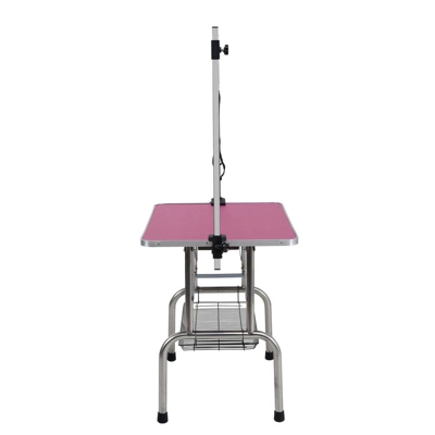 FURNIinspire Pet Grooming Tools Foldable Pet Grooming Table For Pet Large Dogs And Cats With Adjustable, Bathing Station, Pink, 48"*23.6"*65.5" 3 FURNIinspire Pet Grooming Tools Foldable Pet Grooming Table For Pet Large Dogs And Cats With Adjustable, Bathing Station, Pink, 48"*23.6"*65.5" - Image 2