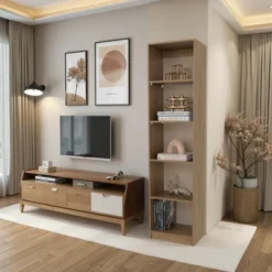 FURNIinspire Utility Storage Shelves 71.1inch Slim Shelving Unit Multifunctional 5 Tier Bookcase, Living Room Storage Shelf, Beige, 11.8"*17.8"*71.1" 9 FURNIinspire Utility Storage Shelves 71.1inch Slim Shelving Unit Multifunctional 5 Tier Bookcase, Living Room Storage Shelf, Beige, 11.8"*17.8"*71.1" -Home Haven Furniture Store GUEST b52b70ef e103 4707 9835 c22034679070