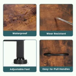 FURNIinspire Dressers 5 Drawer Fabric Tall Dresser Tower Closet Storage Chest Of Drawers For Bedroom Nursery, Brown, 11.8"*39.4"*20.9" -Home Haven Furniture Store GUEST b5b3de27 e1d8 4922 99a5 e5e69c8791a2