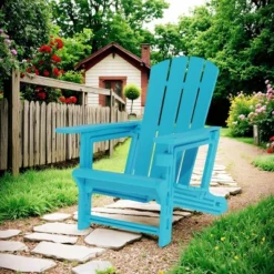 FURNIinspire Patio Accent Chairs Outdoor Folding Chairs Adirondack Chair, Portable Chair With Handles For Beach, Backyard, Blue, 31.4"*29.6"*36.4" -Home Haven Furniture Store GUEST b5dffe4e 616e 43e9 aa59 76a337ded9b2