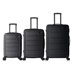 FURNIinspire Bag And Luggage Sets Hard Shell 3 Piece Suitcase Set, Travel Luggage Business Suitcases With Wheels, Black, 19.88"*10.63"*29.92" -Home Haven Furniture Store GUEST b5f08083 200e 47d4 89e2 1f6d746b0842