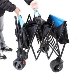 FURNIinspire Wheelbarrows And Lawn Carts Large Capacity Folding Cart Extender Wagon Cart, Lawn Cart For Picnic, Shopping, Black And Blue, 53“*21"*41" 10 FURNIinspire Wheelbarrows And Lawn Carts Large Capacity Folding Cart Extender Wagon Cart, Lawn Cart For Picnic, Shopping, Black And Blue, 53“*21"*41" -Home Haven Furniture Store GUEST b7951f04 d83d 4770 b3b9 13c79b0fa9ff