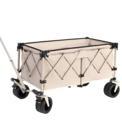 FURNIinspire Wheelbarrows And Lawn Carts Beach Wagon Lawn Cart Garden Cart, Heavy Duty Folding Utility Yard Cart, Beige, 20.87"*42.91"*32.68" -Home Haven Furniture Store GUEST b7b5aebe 3861 4bd9 9fc0 f73e27cd8b9d