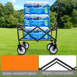 FURNIinspire Outdoor Serving Carts 225lbs Collapsible Foldable Wagon Cart Beach Wagon Utility Cart For Sports Gardeing, Orange, 25.98"*17.32"*37.4" 9 FURNIinspire Outdoor Serving Carts 225lbs Collapsible Foldable Wagon Cart Beach Wagon Utility Cart For Sports Gardeing, Orange, 25.98"*17.32"*37.4" -Home Haven Furniture Store GUEST b80c9829 ac46 4967 9e0a d6cf0daeba19