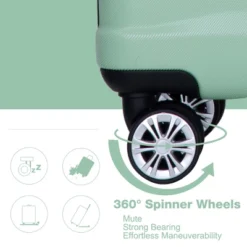 FURNIinspire Bag And Luggage Sets 5 Piece Expandable Hard Shell Suitcase Set Stylish Rolling Travel Luggage For Family, Green, 20.28"*11.42"*30.31" -Home Haven Furniture Store GUEST b901d2e9 1c0b 497e 8991 be2ba827812e