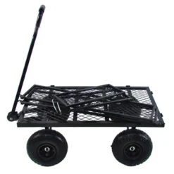 FURNIinspire Wheelbarrows And Lawn Carts Outdoor Steel Frame Wagon Cart Garden Cart, Ideal For Firewood And Yard Debris, Black, 40“*19"*40" -Home Haven Furniture Store GUEST b954f288 798a 4aaf b57f 386bd94374cd
