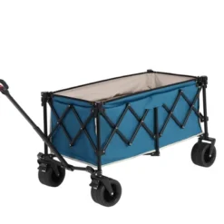 FURNIinspire Wheelbarrows And Lawn Carts Beach Wagon Lawn Cart Garden Cart, Heavy Duty Folding Utility Yard Cart, Blue, 20.87"*42.91"*32.68" -Home Haven Furniture Store GUEST baa53774 623e 4dd8 80c3 a15eb543db23