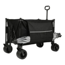 FURNIinspire Outdoor Serving Carts Collapsible Foldable Extended Wagon 480lbs Capacity Heavy Duty Folding Utility Cart, Black, 37.4"*23.03"*38.98" -Home Haven Furniture Store GUEST bb22b6a6 4db8 4f22 b8eb b9fadcb2c4e4