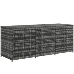 FURNIinspire Utility Storage Cabinet 175 Gallon Outdoor Storage Box With Inner Liner PE Rattan Wicker Deck Box, Grey, 29.90"*13.80"*24.80" -Home Haven Furniture Store GUEST bc9eb963 73f0 47eb 98af 857f7f181d7b