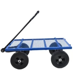 FURNIinspire Wheelbarrows And Lawn Carts Garden Utility Cart Wagon, Foldable Steel Transport Cart For Firewood, Yard Work, Blue, 37“*19"*40" -Home Haven Furniture Store GUEST bd3519e1 639a 4bd9 9bc7 77153d8d5fcb