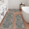 FURNIinspire Floor Mats 3 Piece Kitchen Rug Machine Washable Floor Mat For Living Room, Collection Pattern Carpet, Non Slip, Grey, 60"*20" -Home Haven Furniture Store GUEST bd78d688 55b6 40c9 afc3 d3d85ca7ec9c