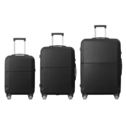 FURNIinspire Bag And Luggage Sets 3 Piece Rolling Luggage, Travel Hard Suitcase With Wheels, Stylish Suitcase Set, Black, 21.06"*11.81"*30.31" -Home Haven Furniture Store GUEST bf61c277 4f27 4562 bb3a a02b0f128d94