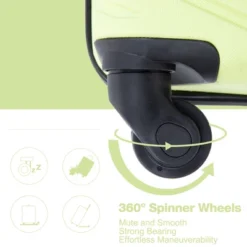 FURNIinspire Bag And Luggage Sets 4 Piece Stylish Suit Cases Lightweight Suitcases With Wheels For Travel Business, Green, 18.78"*10.83"*28" -Home Haven Furniture Store GUEST c066b392 55f2 4541 81a0 c457c325f562