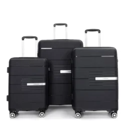 FURNIinspire Bag And Luggage Sets 3 Piece Travel Suitcase Set With Spinner Wheels, Stylish Lightweight Carry On Luggage, Black, 18.9"*11.77"*28.94" -Home Haven Furniture Store GUEST c088254c 65e0 422b ae13 e8f6103ac8e1