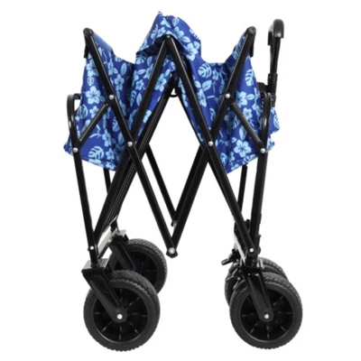 FURNIinspire Outdoor Serving Carts Fish 400L Collapsible Wagon Beach Wagon With Big Wheels For Camping, Sports, Blue, 35.04"*24.41"*38.58" 6 FURNIinspire Outdoor Serving Carts Fish 400L Collapsible Wagon Beach Wagon With Big Wheels For Camping, Sports, Blue, 35.04"*24.41"*38.58" - Image 4