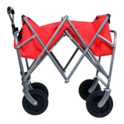 FURNIinspire Outdoor Serving Carts Collapsible Folding Wagon 300L Collapsible Wagon With Tailgate All-Terrain Wheels, Red, 35.43"*21.85"*39.17" -Home Haven Furniture Store GUEST c1ecb105 1545 4aa4 bc8a 13953b73dbee