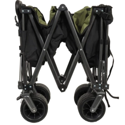FURNIinspire Outdoor Serving Carts Collapsible Folding Wagon 400L Extra Collapsible Wagon With Tailgate Beach Wagon Cart, Black, 49.02"*22.05"*35.04" 6 FURNIinspire Outdoor Serving Carts Collapsible Folding Wagon 400L Extra Collapsible Wagon With Tailgate Beach Wagon Cart, Black, 49.02"*22.05"*35.04" - Image 4