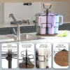 FURNIinspire Cup Organizer With Handle Rotating Tumbler Holder Bottle Storage Rack Kitchen Holder Non-Slip Pad, Black, 12.87"*12.87"*3.51" -Home Haven Furniture Store GUEST c3c9cecd 83c4 47b0 a3bf 51c6bfdf1a3e
