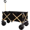 FURNIinspire Outdoor Serving Carts Aluminum Alloy Folding Wagon Utility Beach Wagon Cart For Sand With Big Wheels, Black, 38"*21.5"*34.5" -Home Haven Furniture Store GUEST c3fc7022 54be 4f7c 8e8f a6fe332e876d