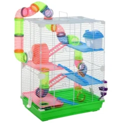 FURNIinspire 5 Tier Hamster Cage,Portable Carry Handle,Rat Gerbil Cage With Food Dish, Exercise Wheel,18"*11,75"*22.75" -Home Haven Furniture Store GUEST c4ed40db 7cbe 4bf5 836a 2738990357cd