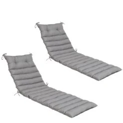 FURNIinspire Outdoor Seat Cushions 2pcs Waterproof Patio Seat Cushion, Breathable Lounge Chair Cushion Replacement, Gray, 73"*24"*2.36" -Home Haven Furniture Store GUEST c669ddba 4f96 499c b963 db85445541f2