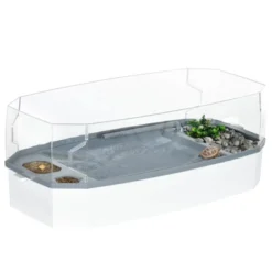 FURNIinspire Turtle Tank Kit Turtle Aquarium With Basking Platform Water Pump Filter Layer Design Full View Visually Reptile Habitat, 24.5"*12.25"* 9" -Home Haven Furniture Store GUEST c729b5a0 c932 42fa 883c 65bc7f3a7b53