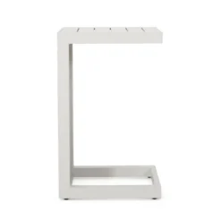 FURNIinspire Patio End Table, C-Shaped Side Table, Compact, Stylish, And Versatile, White, 15"*14.5"*24" -Home Haven Furniture Store GUEST c8c1d5c6 5d16 4d47 a1bb 0120048249c7