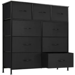 FURNIinspire Dressers 9 Drawer Fabric Tall Dresser Tower Closet Storage Chest Of Drawers For Bedroom Nursery, Black, 11.8"*39.37"*39.37" -Home Haven Furniture Store GUEST c8c7fac8 720a 48b4 969a 8cfa8c5c46b1