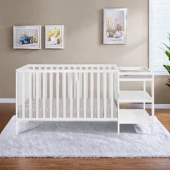 FURNIinspire Cribs Convertible Crib Baby Crib Baby Bed, Toddler Crib Changer Combo, 3 In 1 Crib Nursery Cribs For Bedroom, White, 71.5"*29.75"*35" 11 FURNIinspire Cribs Convertible Crib Baby Crib Baby Bed, Toddler Crib Changer Combo, 3 In 1 Crib Nursery Cribs For Bedroom, White, 71.5"*29.75"*35" -Home Haven Furniture Store GUEST c8ec711d 0ec6 400d 931b 464b3a6c8ee1