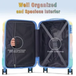 FURNIinspire Bag And Luggage 3 Piece Sets Carry On Luggage, Travel Luggage Set Hard Shell Suitcases With Wheels, Multicolored, 12.2"*19.7"*30.1" 10 FURNIinspire Bag And Luggage 3 Piece Sets Carry On Luggage, Travel Luggage Set Hard Shell Suitcases With Wheels, Multicolored, 12.2"*19.7"*30.1" -Home Haven Furniture Store GUEST cbc9659f 2298 4582 845b 4b8816fbf3e9