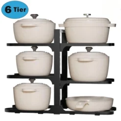 FURNIinspire Pots And Pans Organizer Stainless Steel Pots Organizer Rack For Cookware, Pots Rack For Kitchen Storage, Black, 9.75"*17.55"*2.34" -Home Haven Furniture Store GUEST cc807d32 0545 40b8 a30b 5385372030cc