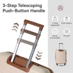 FURNIinspire Bag And Luggage Sets 3 Piece Rolling Suitcase Set, Hard Suitcases With Wheels, Lightweight Travel Luggage, Beige, 21.46"*12.01"*30.51" -Home Haven Furniture Store GUEST ccbeb467 4aca 4dcb bd86 19418c11d2ac