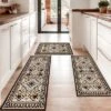 FURNIinspire Floor Mats 3 Piece Washable Kitchen Rug Farmhouse Area Rugs Non Skid Bohemian Mat For Hallway Entryway, Multicolored, 60"*20"