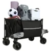 FURNIinspire Outdoor Serving Carts Heavy Duty 500lb Capacity Beach Wagon Foldable Utility Cart For Camping, Black, 37.4"*23.03"*42.52" -Home Haven Furniture Store GUEST cfe7178a 35a3 4724 81c2 ff9b0b2c8dfd