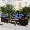 FURNIinspire Patio Seating Sets 4-Pieces Outdoor Wicker Seating Set, Conversation Sofa Set, Sofa Set And Wood Table, Brown And Blue, 46“*25”*28“ 1 FURNIinspire Patio Seating Sets 4-Pieces Outdoor Wicker Seating Set, Conversation Sofa Set, Sofa Set And Wood Table, Brown And Blue, 46“*25”*28“ -Home Haven Furniture Store GUEST d098aa11 00c1 4a17 a46d 33549ce67650