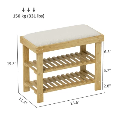 FURNIinspire Shoe Racks Shoe Storage Shelf Living Room Free Standing Shoe Organizer With Seat For Entryway Hallway, Brown, 11.4"*23.6"*19.3" 4 FURNIinspire Shoe Racks Shoe Storage Shelf Living Room Free Standing Shoe Organizer With Seat For Entryway Hallway, Brown, 11.4"*23.6"*19.3" - Image 2