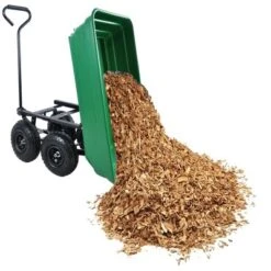 FURNIinspire Wheelbarrows And Lawn Carts Dump Carts With Steel Frame, Yard Utility Dump Wagon Lawn Cart For Soil, Firewood, Green, 43“*20"*39" -Home Haven Furniture Store GUEST d1bc1c5d 297d 49f8 8331 d1f8628d791c