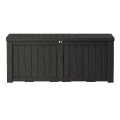 FURNIinspire Deck Boxes, 120 Gallon Waterproof Deck Box Lockable Storage Container For Patio Furniture, Garden Tools, Black, 54.3"*26.5"*24.2" -Home Haven Furniture Store GUEST d206115e fcba 4bc4 970b 87528b870bb7