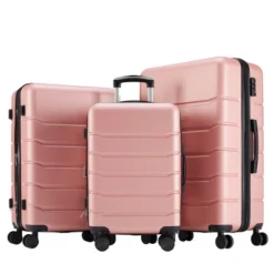 FURNIinspire Bag And Luggage Sets 20/24/28 Inch 3PCS Hard Shell Roller Suitcase Set Expandable Travel Luggage With Spinner Wheels, Pink -Home Haven Furniture Store GUEST d220432f d0f5 4dfb 8255 11f74e0719f3