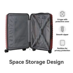 FURNIinspire Bag And Luggage Sets 3 Piece Rolling Suitcase Set, Hard Suitcases With Wheels, Lightweight Travel Luggage, Pink, 21.46"*12.01"*30.51" -Home Haven Furniture Store GUEST d2a07be1 a492 4bcd b1eb 16ab97f59f4a