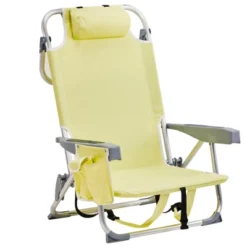 FURNIinspire Outdoor Portable Chair Adjustable Backrest For Sporting Events And Picnics, Yellow, 24.8"*25.6"*32.28" -Home Haven Furniture Store GUEST d2a7e9e5 e803 4ee8 b867 c933ecfda562