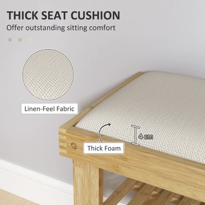 FURNIinspire Shoe Racks Shoe Storage Shelf Living Room Free Standing Shoe Organizer With Seat For Entryway Hallway, Brown, 11.4"*23.6"*19.3" 5 FURNIinspire Shoe Racks Shoe Storage Shelf Living Room Free Standing Shoe Organizer With Seat For Entryway Hallway, Brown, 11.4"*23.6"*19.3" - Image 3